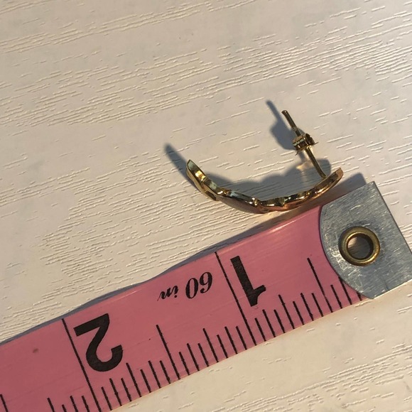 Vintage 90s JcPenney OTC 10K White Gold XO Bracelet & Earrings Set - Picture 14 of 15